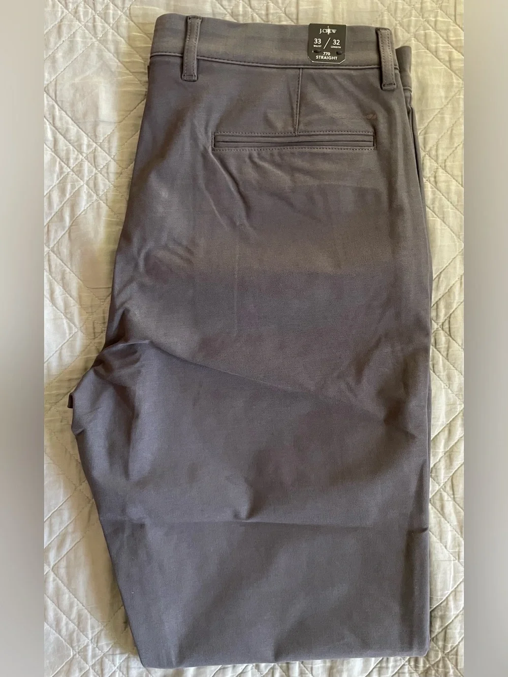 J.CREW 770 Straight-fit tech pant in Atlantic Slate Size 33 NWT $128 CH697